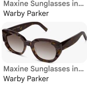 Warby Parker Maxine Sunglasses in Tortoiseshell with Brown Gradient Lenses.